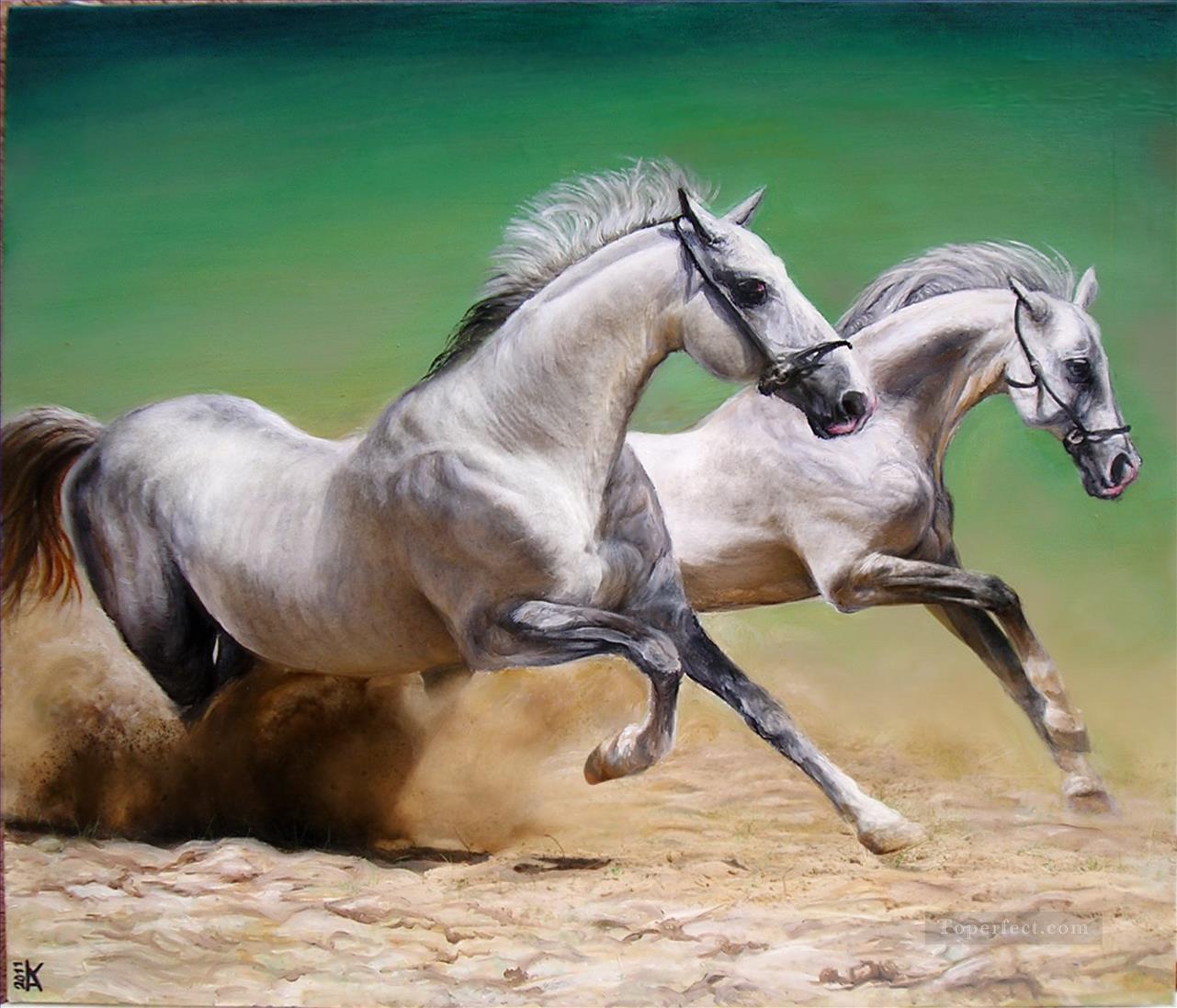 am030D animal racehorse Oil Paintings